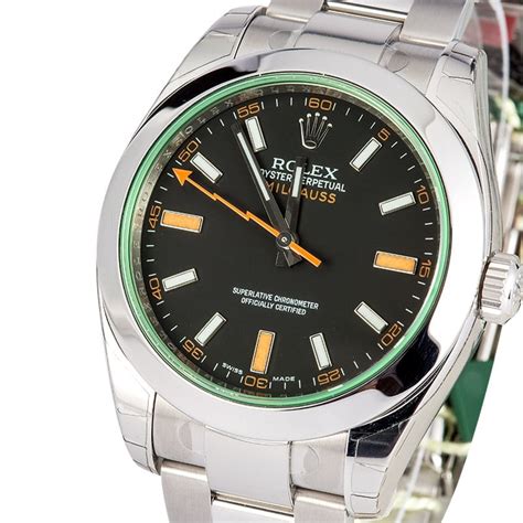 chrono24 rolex milgauss green|rolex milgauss green price.